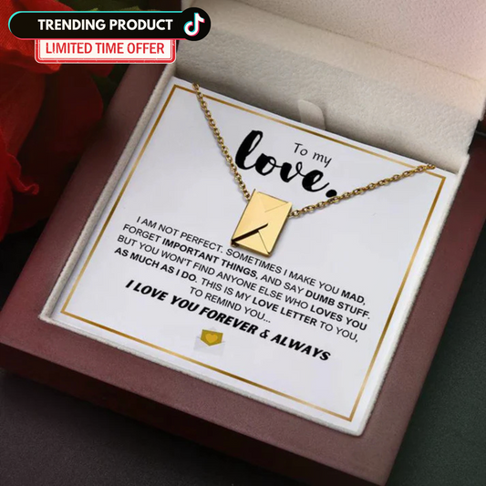 💌 “To My Love” Love Letter Necklace & Romantic Gift Box