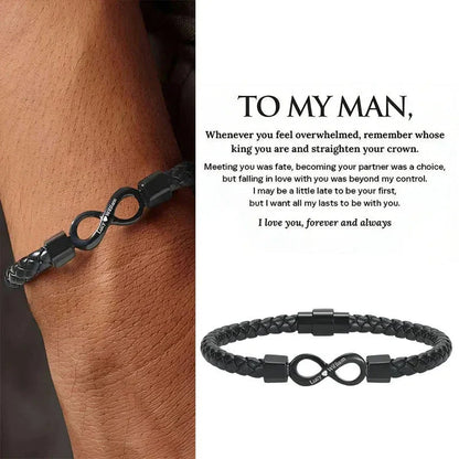 💕 « To My Man » Bracelet Infini Personnalisé 💕