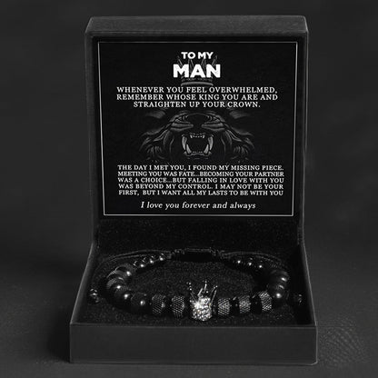 💕 « To My Man » Bracelet Infini Personnalisé 💕